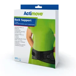 Actimove Sport Back Support 4 Stays Adjustable Double Layer Compression