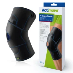 Actimove Sport Left PF Knee Brace Lateral Support Simple Hinges, Condyle Pads, J-shaped Buttress