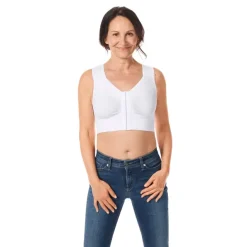 Amoena Lymph Flow Wire Free Front Closure Bra Long