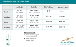 AW 130 Coolmax Crew Socks 20-30 mmHg