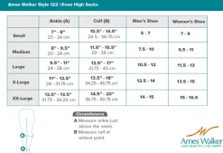 AW 122 Coolmax Knee High Socks 15-20 mmHg
