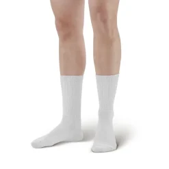 AW 736 Cotton Diabetic Crew Socks (Two Pack)