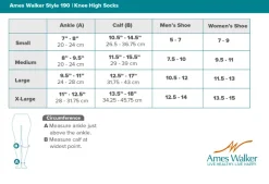 AW 190 E-Z Walker Plus Diabetic Crew Socks for Sensitive Feet 8-15 mmHg (Sale)