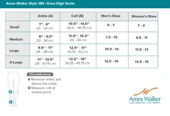 AW 185 E-Z Walker Sport Knee High Socks 8-15 mmHg