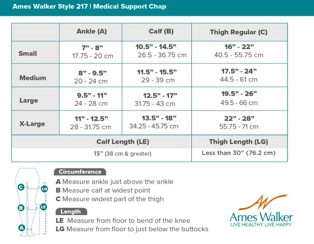AW 217L Medical Support Chap Left Leg 20-30 mmHg (Sale)