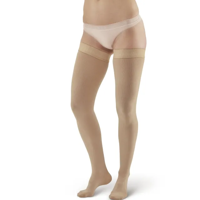AW 292 Luxury Opaque Thigh Highs w/Dot Band 20-30 mmHg