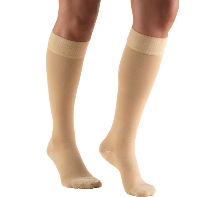 AW 207 Medical Support Knee Highs Closed Toe w/Silicone Band - 20-30 mmHg
