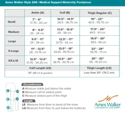 AW 206 Medical Support Maternity Pantyhose 20-30 mmHg