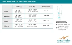AW 128 Men's Microfiber/Cotton Knee High Dress Socks 20-30 mmHg