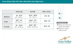 AW 101 Men's Microfiber Knee High Dress Socks 15-20 mmHg (Sale)