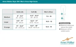 AW 104 Men's Microfiber Knee High Dress Socks 20-30 mmHg