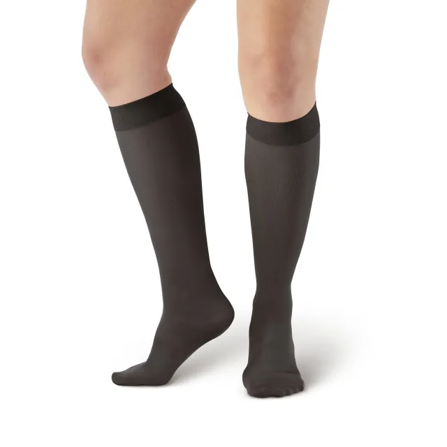 AW 209 Microfiber Opaque Knee Highs 15-20 mmHg
