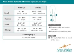AW 213 Microfiber Opaque Knee Highs Open Toe 20-30 mmHg