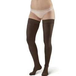 AW 263 Microfiber Opaque Thigh Highs w/Dot Band 20-30 mmHg