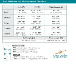AW 263 Microfiber Opaque Thigh Highs w/Dot Band 20-30 mmHg