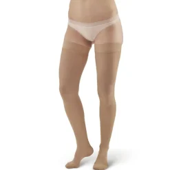 AW 263 Microfiber Opaque Thigh Highs w/Dot Band 20-30 mmHg