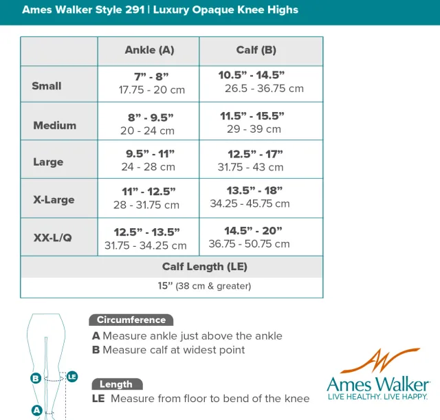 AW 291OT Luxury Opaque Open Toe Knee Highs 20-30 mmHg