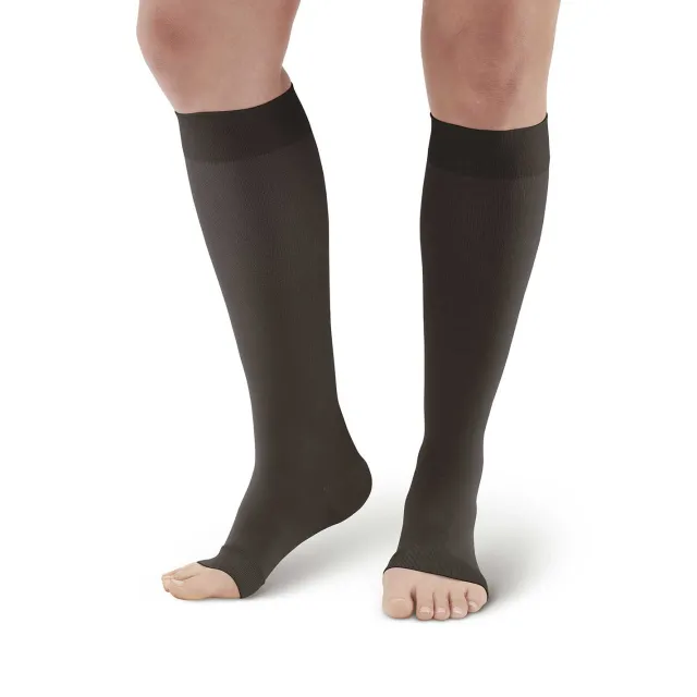 AW 391OT Luxury Opaque Open Toe Knee Highs 30-40 mmHg (Sale)
