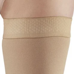 AW 292OT Luxury Opaque Open Toe Thigh Highs w/Dot Band 20-30 mmHg