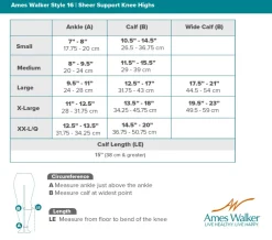 AW 16 Sheer Support Knee Highs 15-20 mmHg