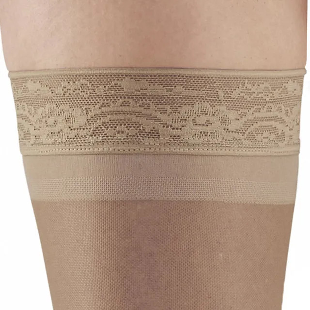 AW 48 Sheer Support Open Toe Thigh Highs w/Top Band 20-30 mmHg