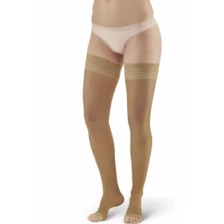 AW 48 Sheer Support Open Toe Thigh Highs w/Top Band 20-30 mmHg