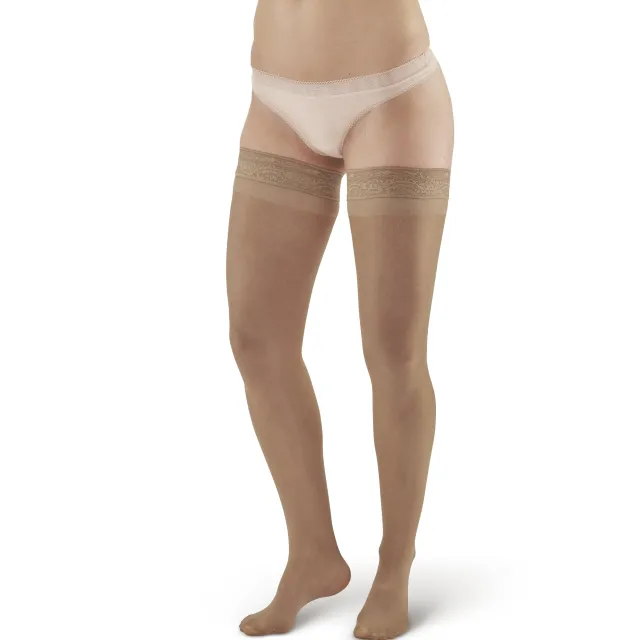 AW 74 Soft Sheer Thigh Highs w/Band 8-15 mmHg (3 Pack)