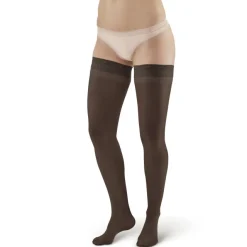 AW 74 Soft Sheer Thigh Highs w/Band 8-15 mmHg