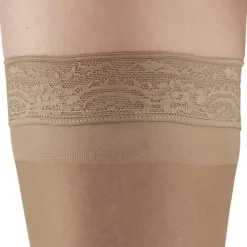 AW 74 Soft Sheer Thigh Highs w/Band 8-15 mmHg