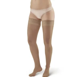AW 74 Soft Sheer Thigh Highs w/Band 8-15 mmHg