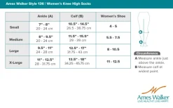 AW 136 Women's Microfiber Knee High Trouser Socks 20-30 mmHg