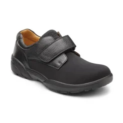 Dr. Comfort Men's Brian Stretch Lycra w/Leather Trim Shoes