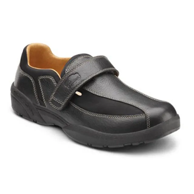 Dr. Comfort Men's Douglas Leather w/Stretch Band Shoes
