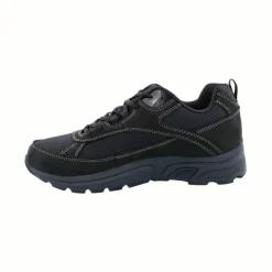 Drew Men's Athletic Aaron Shoes Black Leather/Nylon Mesh