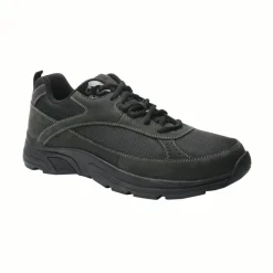Drew Men's Athletic Aaron Shoes Black Leather/Nylon Mesh