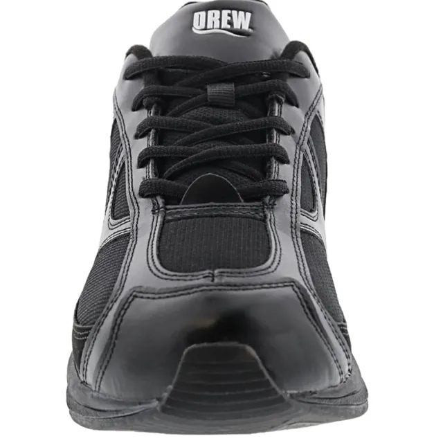 Drew Men's Surge Leather Athletic Shoes Black Mesh