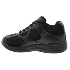 Drew Men's Surge Leather Athletic Shoes Black Mesh