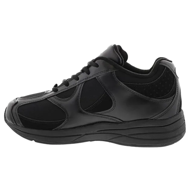 Drew Men's Surge Leather Athletic Shoes Black Mesh