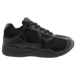 Drew Men's Surge Leather Athletic Shoes Black Mesh