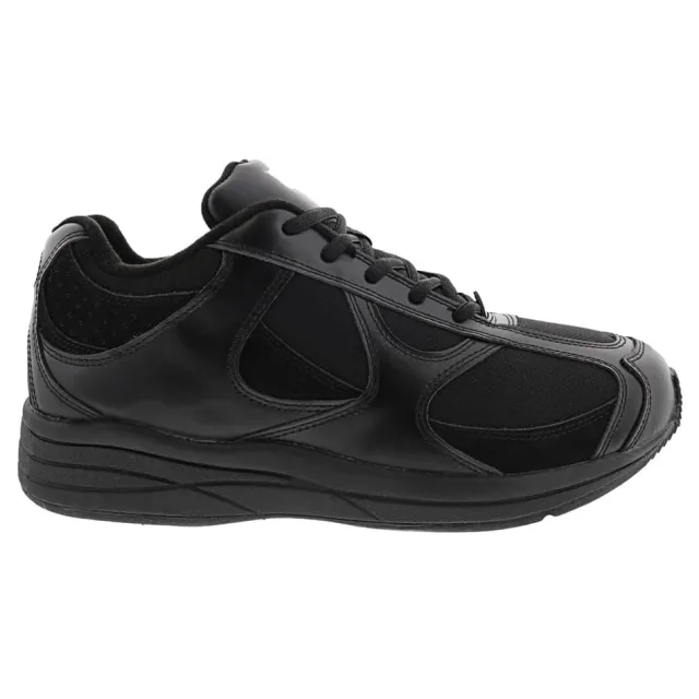 Drew Men's Surge Leather Athletic Shoes Black Mesh