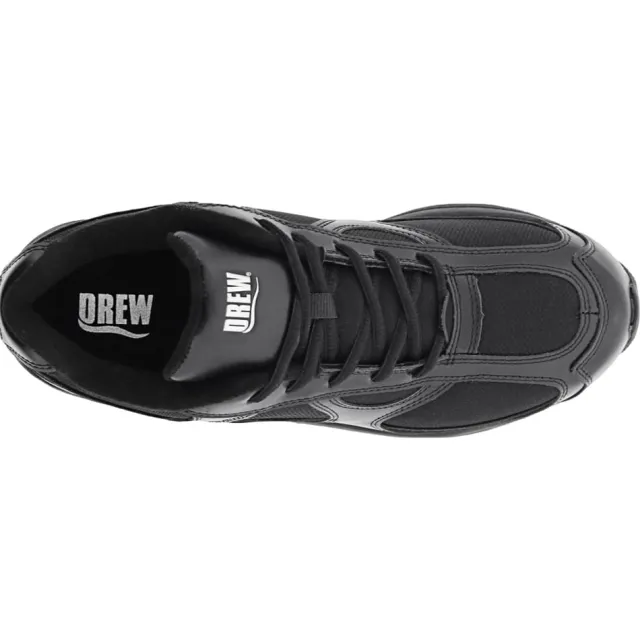 Drew Men's Surge Leather Athletic Shoes Black Mesh