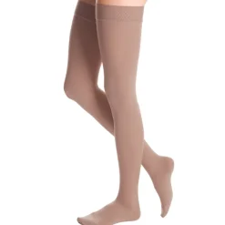 Duomed Advantage Soft Opaque Thigh Highs w/Beaded Band 15-20 mmHg