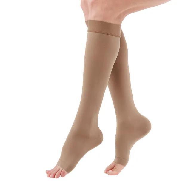 Duomed Advantage Soft Opaque Open Toe Knee Highs 20-30 mmHg