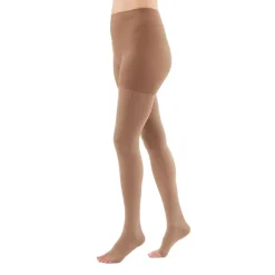 Duomed Advantage Soft Opaque Open Toe Pantyhose 20-30 mmHg