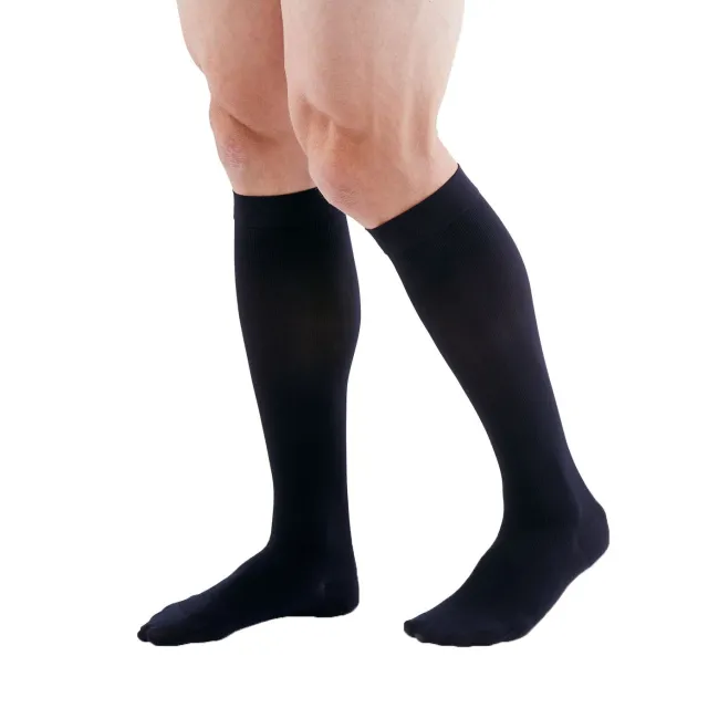 Duomed Patriot Men's Ribbed Knee High Socks 30-40 mmHg