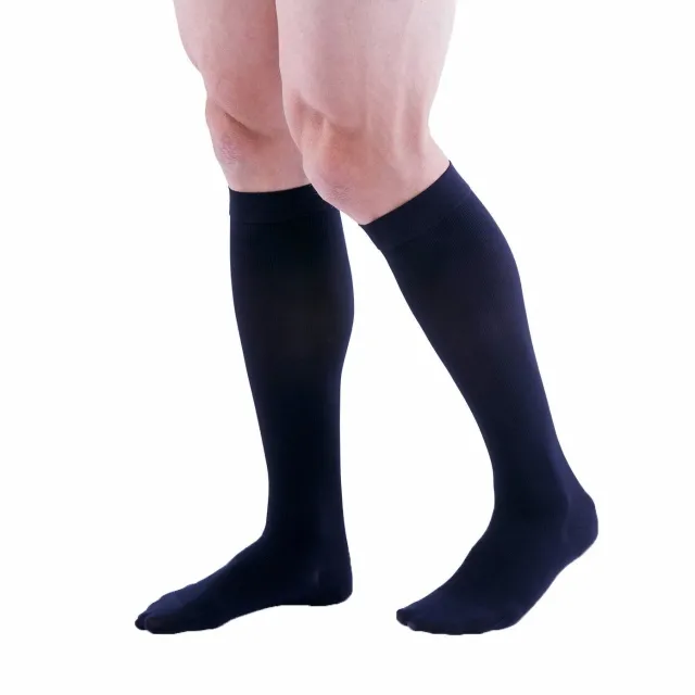 Duomed Patriot Men's Ribbed Knee High Socks 20-30 mmHg