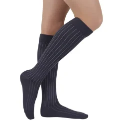Duomed Soft Stripe Compression Knee High Sock 15-20 mmHg