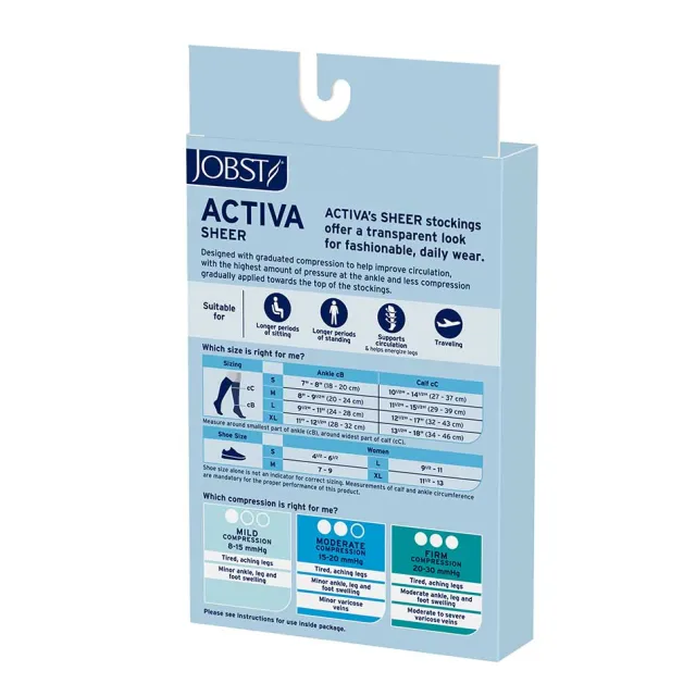 Jobst ACTIVA Sheer Compression Thigh Highs 8-15 mmHg