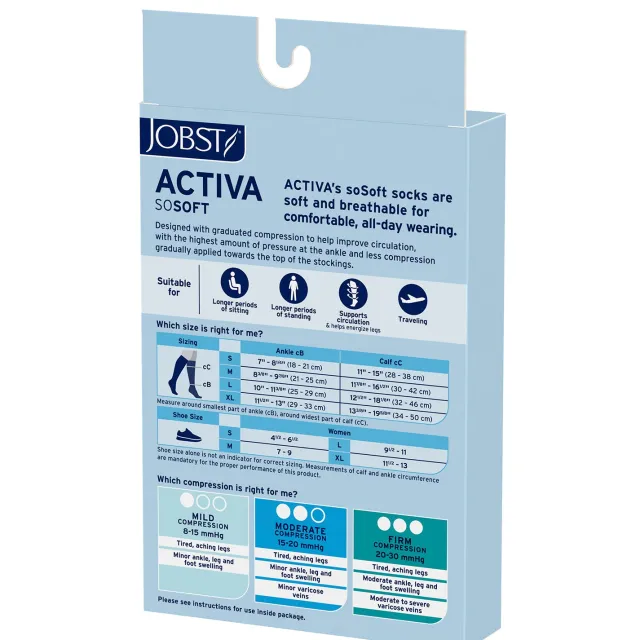 Jobst ACTIVA SoSoft Compression Socks Brocade 8-15 mmHg