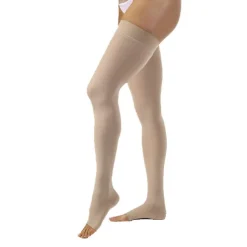 Jobst Opaque Open Toe Thigh Highs w/Silicone Dot Band 15-20 mmHg